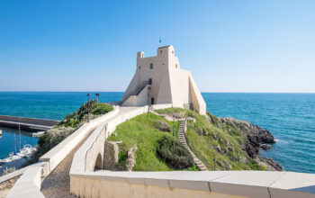 Front view of the famous Sperlonga Truglia Tower.